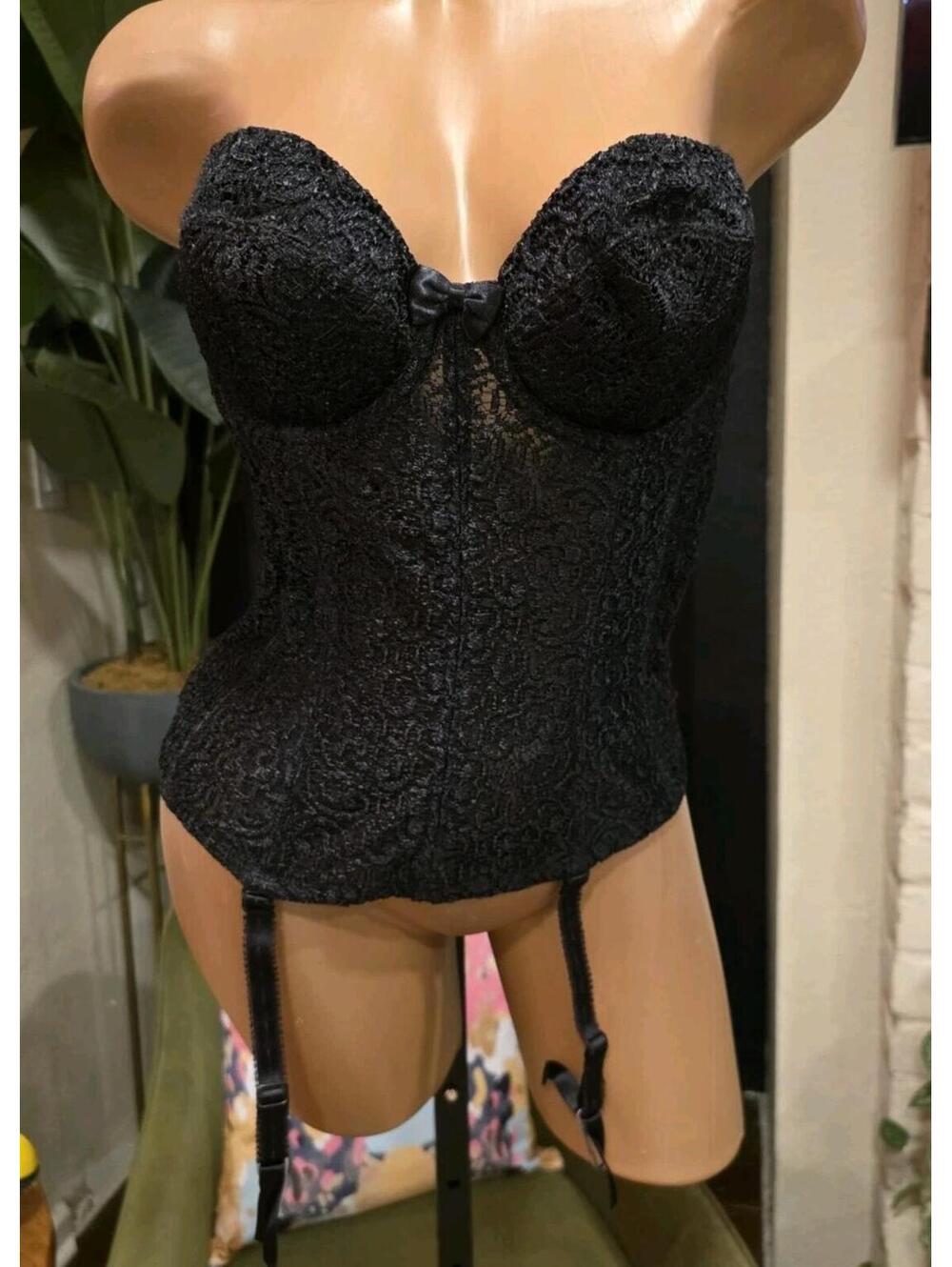 Victoria Secret Bustier Corset Gold Edition 34C Black